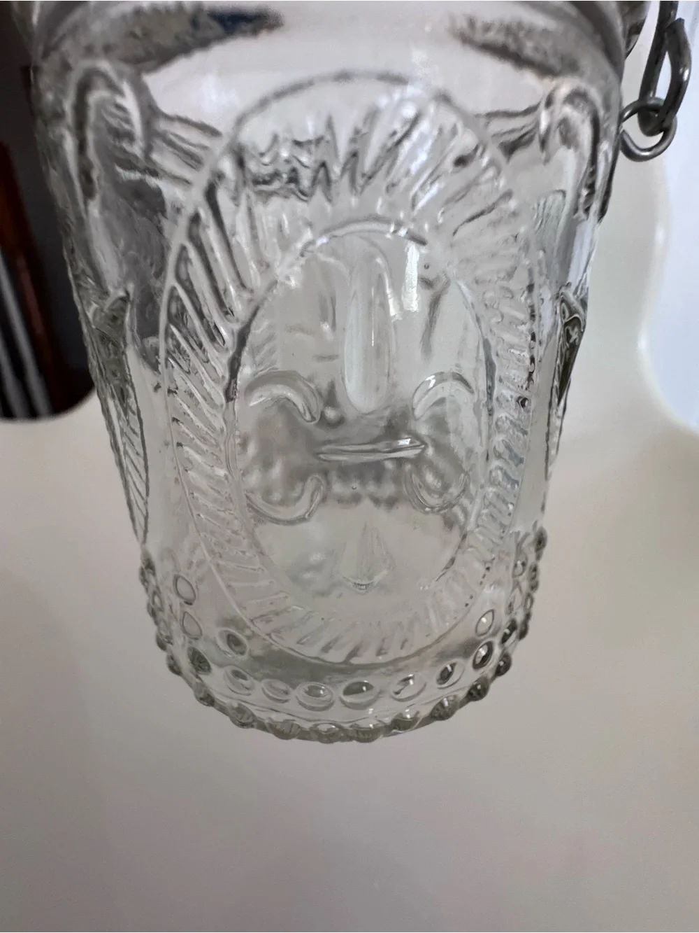 Set of 3 Fleur de Lis Glass Votive Candle Holders French Cottage Farmhouse